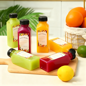 Bouteilles de jus en plastique de 2 oz en gros avec bouchons, <span class=keywords><strong>mini</strong></span>-contenants réutilisables en plastique de 4 oz pour jus, lait, eau - Product Image 4