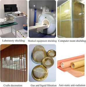 Revestimiento Decorativo de Tela de Alambre de Latón Tejido con Patrón Espigado para Aplicaciones de Filtrado con Servicio de Soldadura - Product Image 2