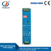 Alimentation à découpage Meanwell NDR-75-24 75W 24V 3.2A sur rail DIN pour PLC