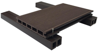 Planches de terrasse en WPC co-extrudées 23x140mm pour jardin extérieur