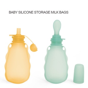 Bolsa Reutilizable de Silicona para Almacenamiento de Alimentos para Bebés, Lavable, Apta para Congelador, Libre de BPA, Duradera, con Diseño de Animales, Ecológica, con Diseño de Compresión para Leche - Product Image 3