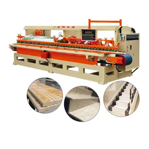 大理石の幅木14ヘッド製造工場中国広く使用されている新しい自動階段ステップタイル研磨機