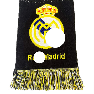 Bufandas Largas Tejidas <span class=keywords><strong>de</strong></span> Acrílico al por Mayor para Hombre, Bufanda Deportiva <span class=keywords><strong>de</strong></span> Fútbol con Diseño Jacquard para Aficionados, Colores del Real Madrid, <span class=keywords><strong>España</strong></span> - Product Image 2