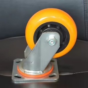 Roda Nylon OEM yang Dapat Disesuaikan, Model Putar dan Tetap, Batang Poliuretan, Roda Pelat, Roda Padat, Troli, Gerobak - Product Image 6