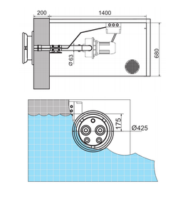 Sistema de <span class=keywords><strong>contracorriente</strong></span> Jet Swim Accesorio de piscina de ejercicio para natación subacuática contra la marea - Product Image 6