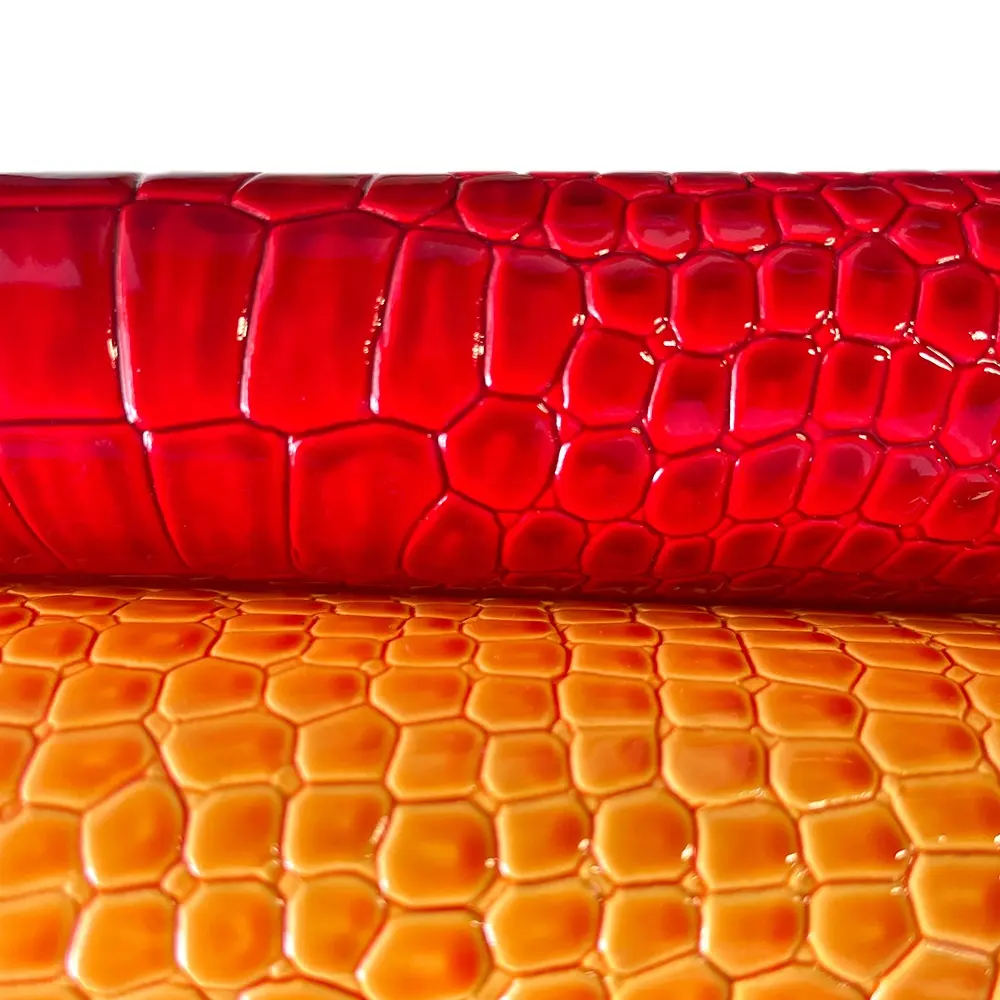 2022 new design faux crocodile skin pvc synthetic leather for shoes handbags