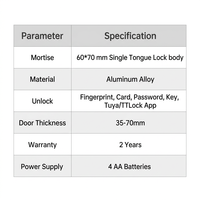Serrure de porte intelligente à empreinte digitale, compatible avec le corps de serrure à languette unique, pour la maison, directement de l'usine