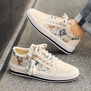 Men's shoes - Summer breathable, versatile and casual slip-on soft-soled height-increasing canvas shoes <b>for</b> men - Product Image 4