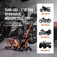 Certifié 1500Lbs/680Kgs Cylindre Hydraulique Ciseaux Jack Réparation Voiture Ascenseurs pour Moto Vélo ATV et Moto