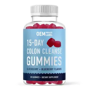 OEM Organic Body Detox Natural Colon Cleanse Gummies Weight Loss Gut Colon Support Constipation Bloating Relief Gummies