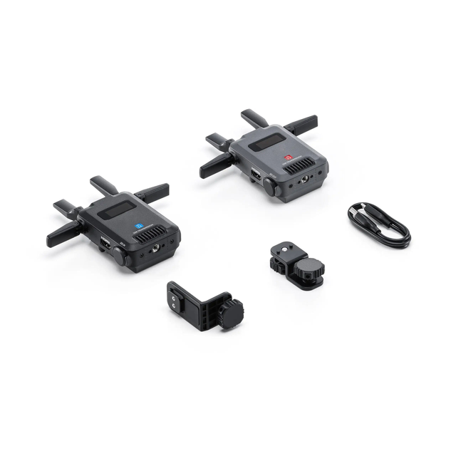 SDR Transmission Combo Transmitter Wireless Video System 3km Range 1080p60 20Mbps Low Latency Plastic for Film Live Streaming