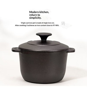 Marmite multifonction en fer forgé, <span class=keywords><strong>faitout</strong></span>, casserole, marmite à soupe, marmite à ragoût, poêle à frire, petite marmite en fer, pour la maison et l'extérieur - Product Image 4