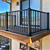 XYF METAL Balustrades et rampes en aluminium trempé de style moderne pour terrasses, balcons, escaliers et clôtures de maison - Usine