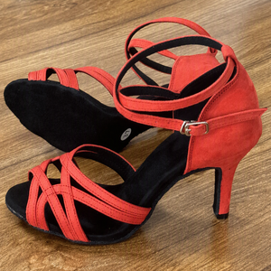 Chaussures de <span class=keywords><strong>danse</strong></span> latine en daim pour femmes, semelle souple, nouvelles chaussures de <span class=keywords><strong>danse</strong></span> de salon professionnelles, Bachata Chacha, performance sur scène - Product Image 3