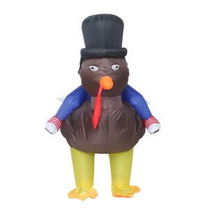 Thanksgiving Day Adult Halloween <strong>Costume</strong> Funny Riding Black <strong>Turkey</strong> <strong>Inflatable</strong> Waterproof Polyester Unisex Mascot Suit Free Size - Product Image 3