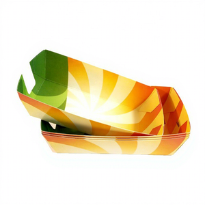 Bandeja de papel reciclable personalizada para <span class=keywords><strong>hot</strong></span> dogs, con espadas para envasar al por mayor, caja de alimentos para helados, bandeja para <span class=keywords><strong>hot</strong></span> dogs. - Product Image 1