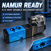 Válvula Solenoide Doble de 5/2 Vías 4M310-10 NAMUR, Válvula Piloto Neumática con Puerto G1/4, DC24V para Actuador Neumático y Automatización