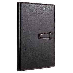 Bloc-notes professionnel en cuir PU noir Deli 7945 de haute qualité, format 16K, 120 feuilles, bloc-notes épais, 36 pièces par carton, ensemble de haute qualité - Product Image 1