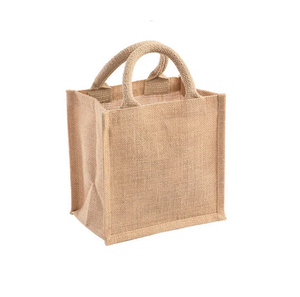 Vente en gros Sac fourre-tout en jute imprimé sur mesure avec fermeture éclair Sac à main élégant à motif rayé pour un usage quotidien Shopping en toutes saisons - Product Image 4
