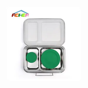 Aohea Leakproof Stainless Steel Lunch Box High Quality Bento Stainless Steel Lunch Box Container silicone lunch box collapsibl