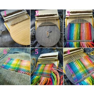 Mini Knitting Machine Portable Pocket Sized Plain Knitting Tool For Handmade <b>Sock</b> Knitting With Wooden Base And Metal Needles - Product Image 5