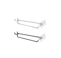 Hook Scanner Pegboard Kawat Logam 8 inci, Hook Display Retail Supermarket dengan Tempat Label Plastik, Penjualan Pabrik