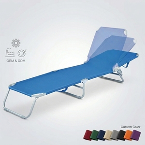 Chaise longue pliante 3-en-1 réglable pour extérieur, chaise de plage pour piscine, camping et voyage - Product Image 1