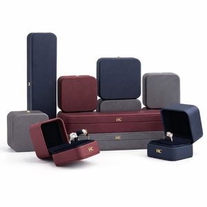 Boîte à bijoux de luxe en cuir PU rigide, avec insert en velours personnalisé, gravure personnalisée, logo personnalisé, OEM accepté - Product Image 1