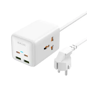 Nuovo arrivo 65W Usb ricarica rapida tipo C caricatore da muro multifunzione presa di sicurezza per iphone Samsung