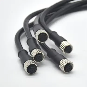 M12 to <b>RJ45</b> <b>Cable</b> Industrial Plugs M12 Connector 8 Pin Waterproof CAT5 Female Connector ProfiNet EtherNet <b>Cable</b> Connector - Product Image 4
