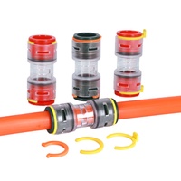 Connecteur droit ANMASPC 14/10mm Microduct enterré direct Push Fit pour tuyau de télécommunication souterrain