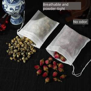 Kantong teh sekali pakai tali serut tidak ditenun pengiriman cepat Spot pabrikan tas obat Cina goreng pemisahan residu - Product Image 2