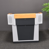 Pupitre d'enseignement intelligent en acier pour salle de classe, mobilier pédagogique pour la formation des enseignants sur campus, table de projection pour enseignant