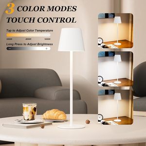 Wholesale Cordless Rechargeable Table 3Colors Stepless Dimming 1200-5200mAh Battery LED <b>Desk</b> Lamp for Bedroom Couple Dinner - Product Image 4