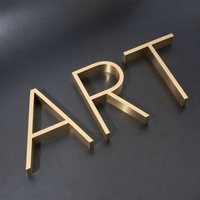 Lettres métalliques 3D personnalisées non éclairées pour enseigne murale de bureau, salon et entreprise