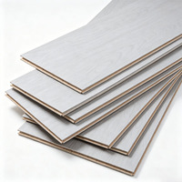 Suelo Vinílico Laminado SPC de PVC Entrecruzado de Diseño Moderno en Blanco y Gris de 4-10 mm para Dormitorio
