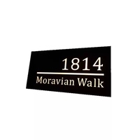 Panneau LED personnalisé Numéro de maison LED moderne Plaque d'adresse verticale HorizontalHollow rétroéclairée