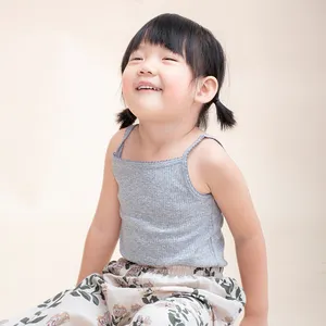 Cơ thể của bé cotton hữu cơ Ngắn Tay Áo t Áo sơ mi yếm trong vest cho bé gái