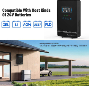 Onduleur solaire hybride monophasé CA 4 kW US 110 V 120 V, tension <span class=keywords><strong>de</strong></span> batterie 24 V, hors réseau/sur réseau, MPPT, onduleur CA à onde sinusoïdale pure - Product Image 6