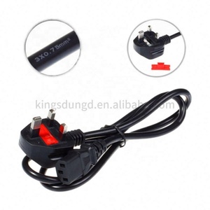 13A 250V BS phê duyệt BSI giấy chứng nhận h05vvf 0. 75mm3c 1.0mm3c mở rộng 2 Nữ Y Splitter anh 3pin C5 dây cáp điện - Product Image 1