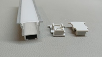 Profil encastré 23*20mm LVSEN LS-179, canal lumineux LED, diffuseur de profil LED, extrusion de profil pour bande LED