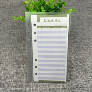 A6 bağlayıcı kılıfı 6 halka ciltli defter dolum para klasör organizatör A6 bağlayıcı cepler ile hiçbir fermuarlar Zipless bütçe zarflar - Product Image 2
