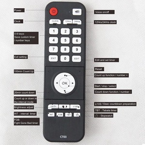 Cheetie cp50c Thêm lớn 6 chữ số treo tường kỹ thuật số phòng tập thể dục đồng hồ treo tường hẹn giờ với điều khiển từ xa - Product Image 5