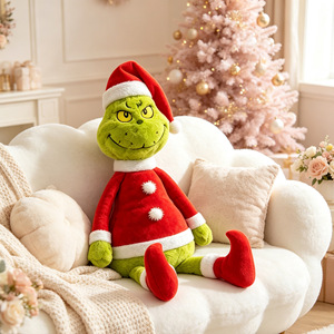 Peluche Grinch <span class=keywords><strong>de</strong></span> Noël faite à la main, monstre vert en peluche douce, jouet <span class=keywords><strong>de</strong></span> Père Noël pour la décoration <span class=keywords><strong>de</strong></span> Noël à la maison, cadeau pour enfants, décorations <span class=keywords><strong>de</strong></span> fête <span class=keywords><strong>de</strong></span> fin d'année - Product Image 2