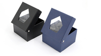Boîte d'emballage en carton noir écologique avec logo personnalisé pour nœuds papillon, boîte cadeau pour cravates noires avec logo personnalisé