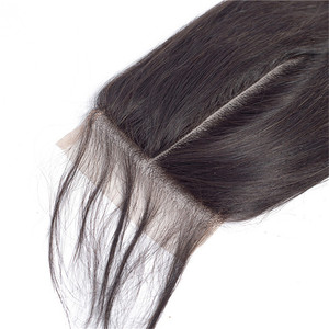 Extensiones de Cabello Natural Kim K 2X6 HD Virgin Remy, Trama Única, Cierre de Encaje Transparente, Parte Media, Cabello Liso, Ondulado, Color Natural - Product Image 4