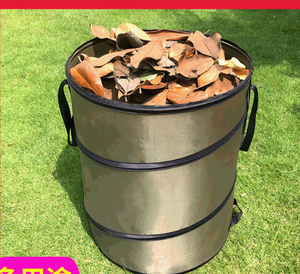 ถุงเก็บของในสวนแบบพับได้ 30 แกลลอน ถุงปลูกต้นไม้แบบป๊อปอัพ สีเขียว สำหรับเก็บใบไม้และหญ้า - Product Image 6