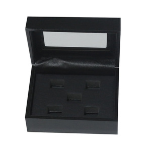 Bague de championnat 3 trous d'anneau Boîte en <span class=keywords><strong>bois</strong></span> noire - Product Image 3