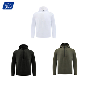 Yls Biểu Tượng Tùy Chỉnh Người Đàn Ông Nhanh Chóng Làm Khô Thể Thao Mặc Nửa Dây Kéo Windproof Áo Khoác Trống Chạy Phòng Tập Thể Dục Giản Dị Áo - Product Image 1