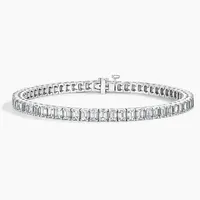 Bracelet tennis de luxe pour femme en or 14K et 18K avec diamants de laboratoire taille émeraude, bijoux fins, bracelets en argent – Vente chaude